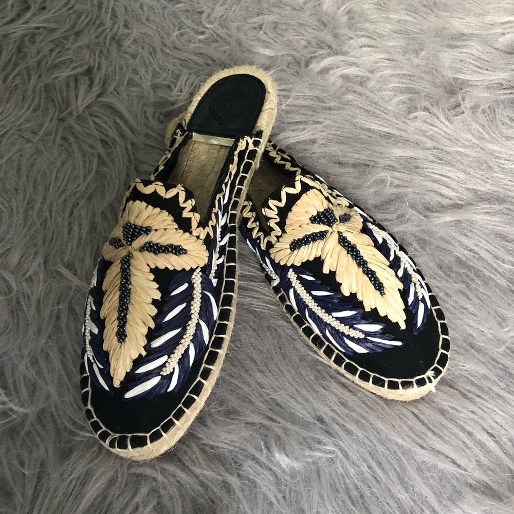 Z&L Embellished Espadrille Mules
